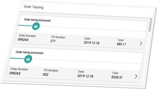 Grand & Toy Dashboard Screen - Order Tracking